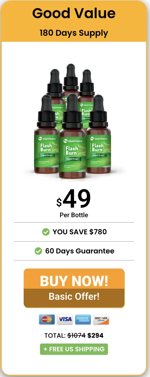 Flash Burn six bottle pack best value